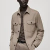 Overshirt aus Wollmischflanell Overshirt aus Wollmischflanell