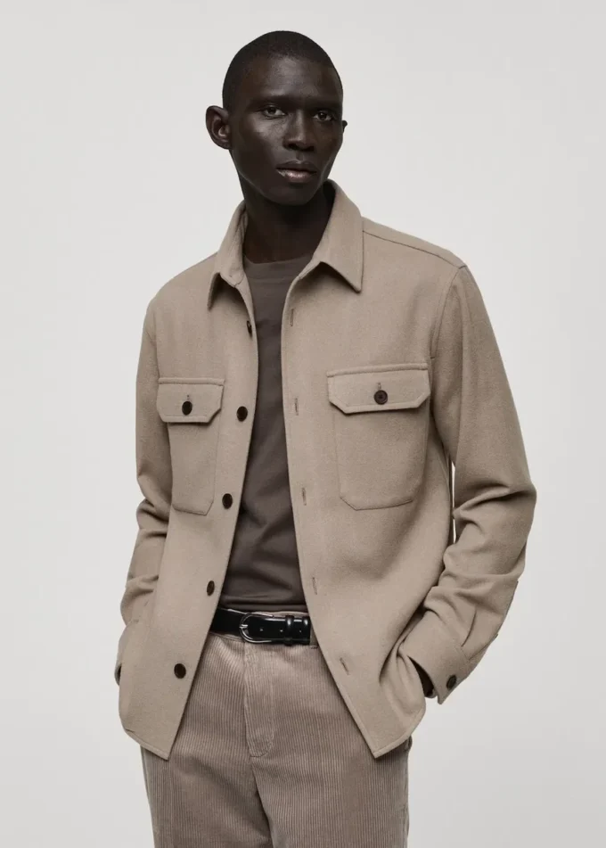 Overshirt aus Wollmischflanell Overshirt aus Wollmischflanell