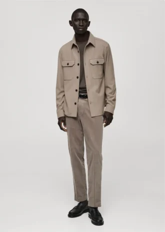 Overshirt aus Wollmischflanell
