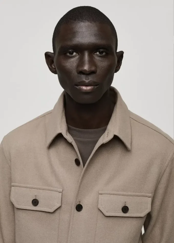 Overshirt aus Wollmischflanell Overshirt aus Wollmischflanell
