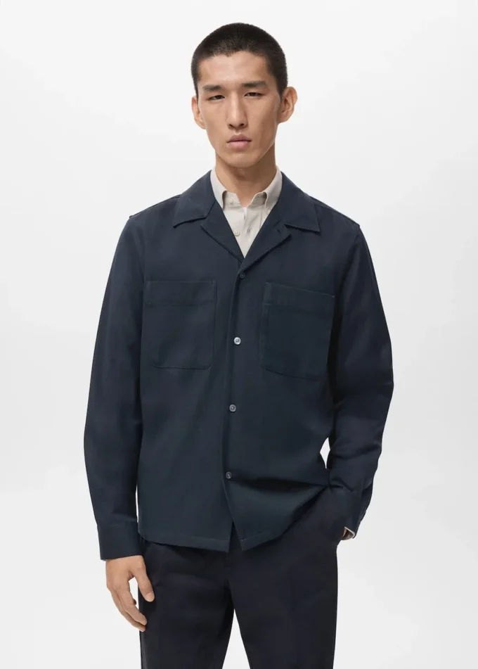Overshirt mit Tasche und regulärer Passform