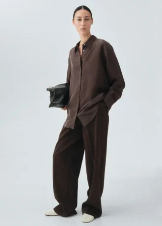 Oversize-Hemd aus 100 % Seide