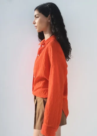 Oversize-Hemd mit Knittereffekt