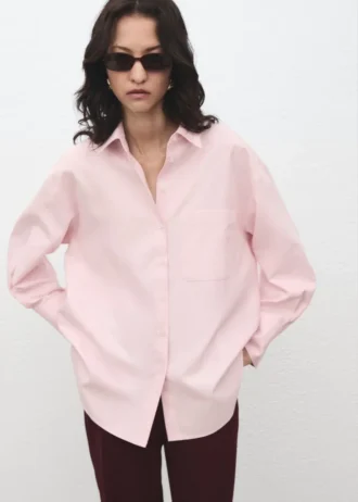 Oversize-Hemd mit Tasche