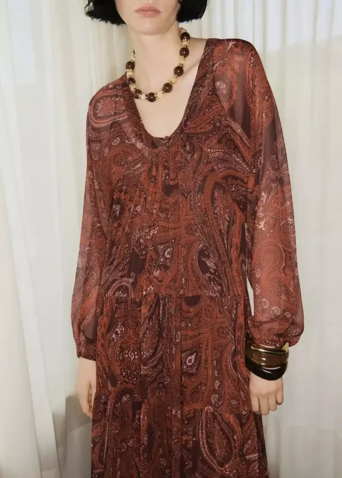 Oversize-Kleid mit Paisley-Print Oversize-Kleid mit Paisley-Print