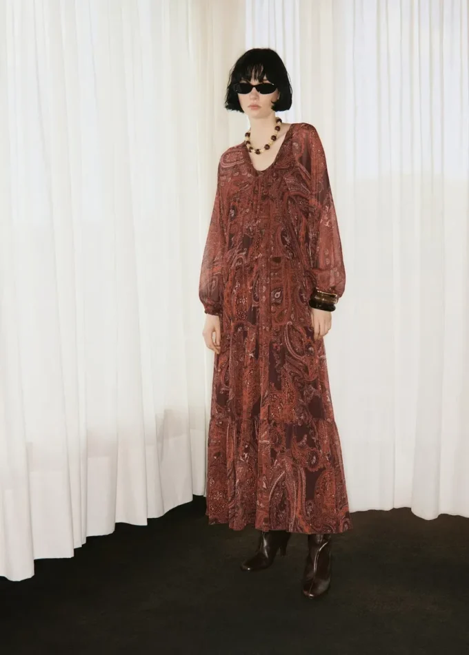 Oversize-Kleid mit Paisley-Print Oversize-Kleid mit Paisley-Print