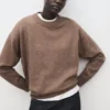 Oversize-Pullover mit gerippten Bündchen