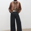 Oversize-Pullover mit gerippten Bündchen