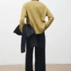 Oversize-Pullover mit gerippten Bündchen Oversize-Pullover mit gerippten Bündchen