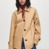 Oversized-Barnjacke mit Schulterklappen Oversized-Barnjacke mit Schulterklappen