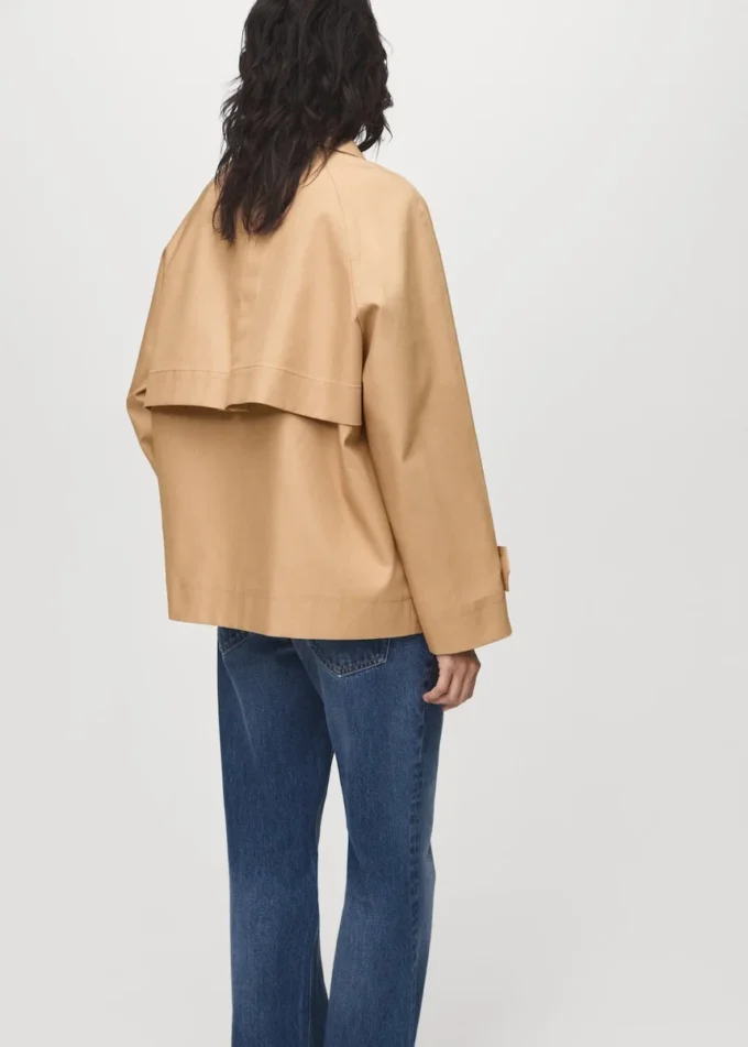 Oversized-Barnjacke mit Schulterklappen Oversized-Barnjacke mit Schulterklappen