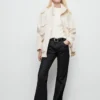Oversized-Jeansjacke mit Taschen Oversized-Jeansjacke mit Taschen