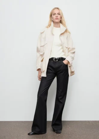 Oversized-Jeansjacke mit Taschen Oversized-Jeansjacke mit Taschen