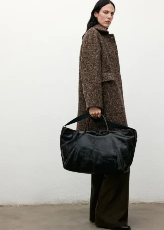 Oversized-Mantel aus melierter Wolle