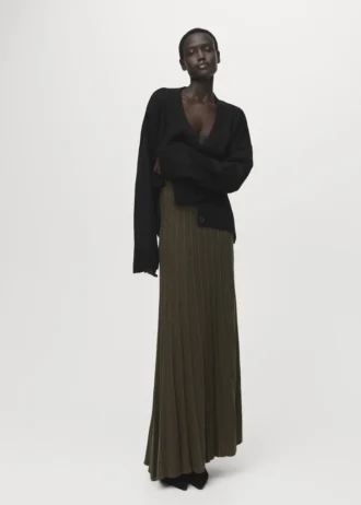 Oversized-Strickjacke mit V-Ausschnitt