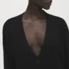 Oversized-Strickjacke mit V-Ausschnitt