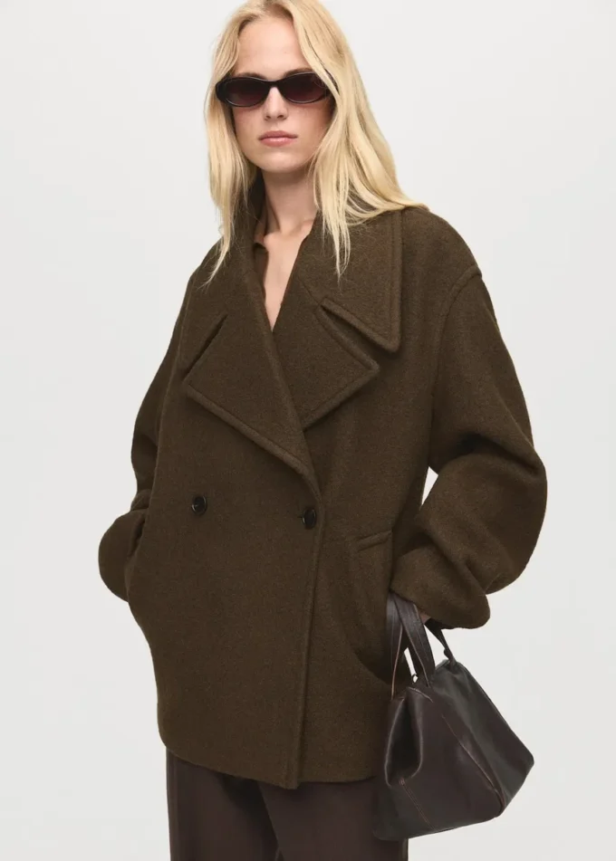 Oversized-Wollmantel mit Maxi-Revers Oversized-Wollmantel mit Maxi-Revers