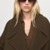 Oversized-Wollmantel mit Maxi-Revers Oversized-Wollmantel mit Maxi-Revers