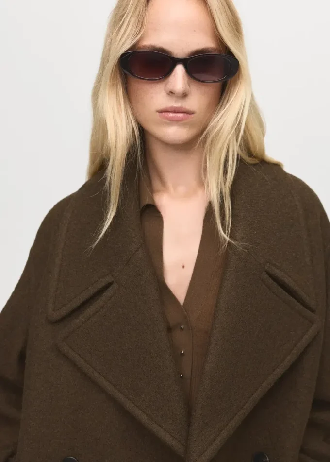 Oversized-Wollmantel mit Maxi-Revers Oversized-Wollmantel mit Maxi-Revers
