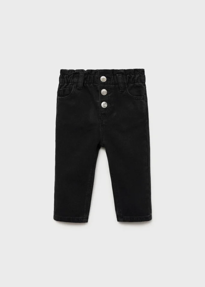 Paperbag-Jeans mit Knöpfen Paperbag-Jeans mit Knöpfen