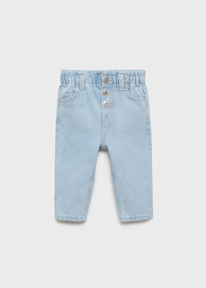 Paperbag-Jeans mit Knöpfen Paperbag-Jeans mit Knöpfen