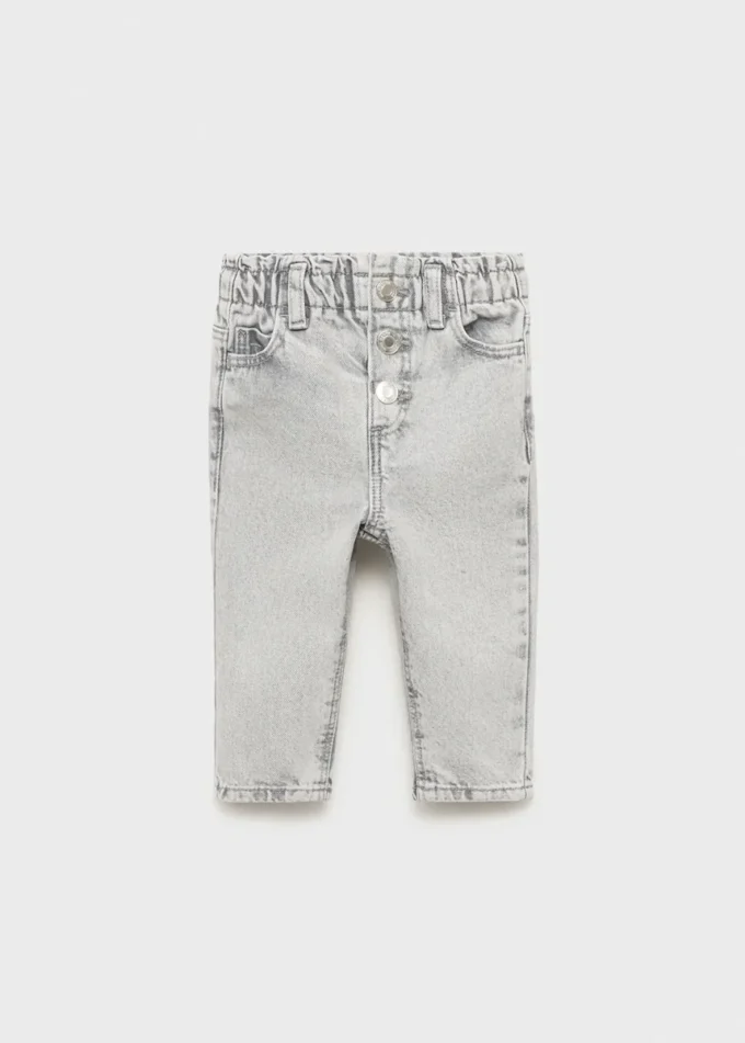 Paperbag-Jeans mit Knöpfen Paperbag-Jeans mit Knöpfen