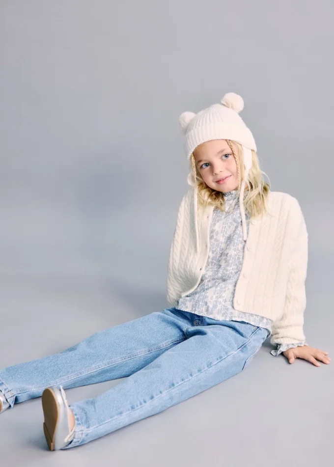 Paperbag-Jeans mit Knöpfen Paperbag-Jeans mit Knöpfen