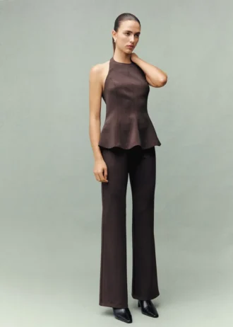 Peplum-Oberteil mit Neckholder