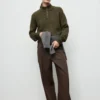 Perkins-Hals-Pullover mit Knopf