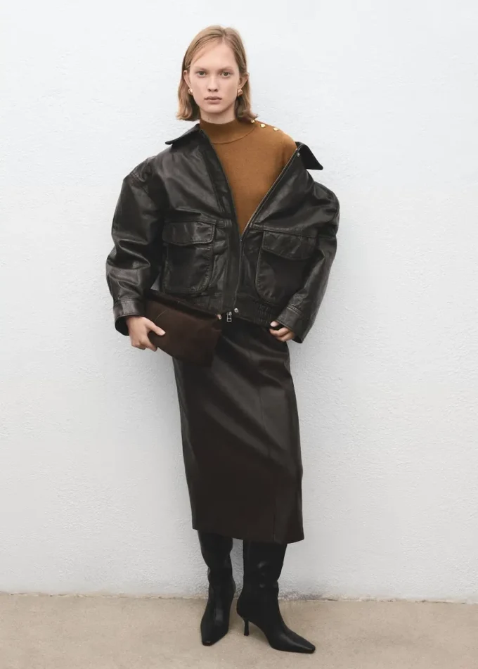Perkins-Hals-Pullover mit Knopf