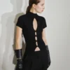 Perkins-Kragen-Pullover mit Cut-out Perkins-Kragen-Pullover mit Cut-out