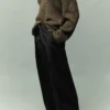 Plisseehose mit Reißverschluss