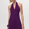 Plisseekleid mit Neckholder Plisseekleid mit Neckholder