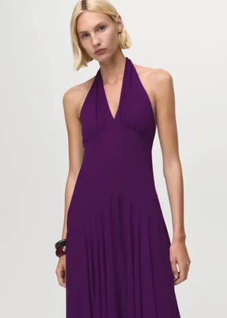Plisseekleid mit Neckholder