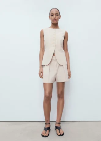 Plissierte Anzugshorts