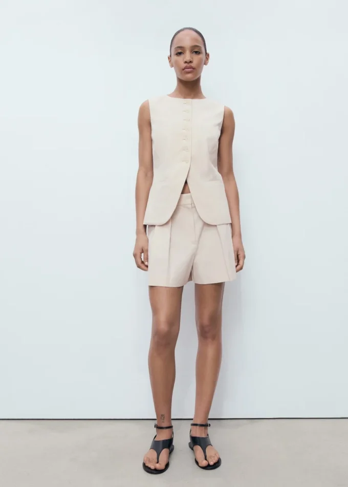 Plissierte Anzugshorts Plissierte Anzugshorts