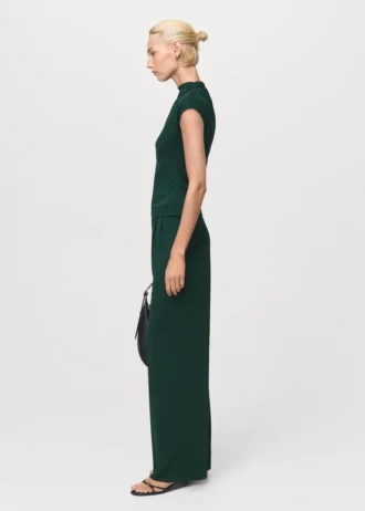 Plissierte Hose mit weitem Bein