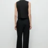 Plissierte Hose mit weitem Bein