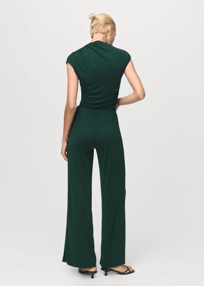 Plissierte Hose mit weitem Bein