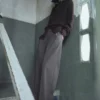 Plissierte Hose mit weitem Bein