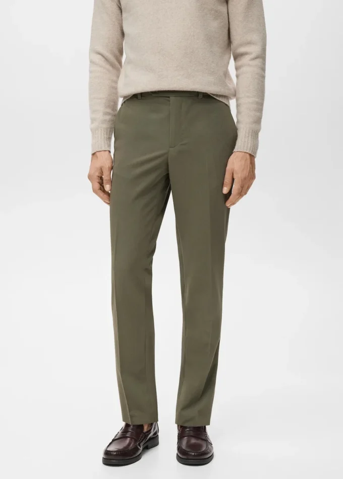 Plissierte Slim-Fit-Hose