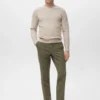 Plissierte Slim-Fit-Hose