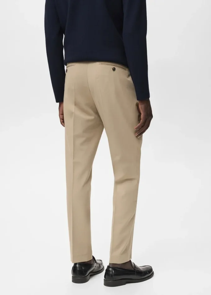 Plissierte Slim-Fit-Hose