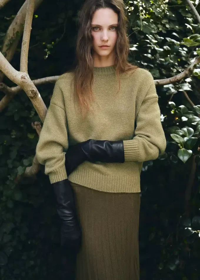 Übergroßer Grobstrickpullover