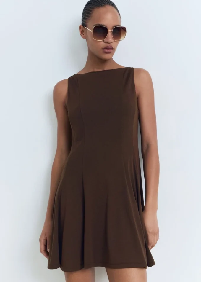 Plissiertes A-Linien-Kleid Plissiertes A-Linien-Kleid