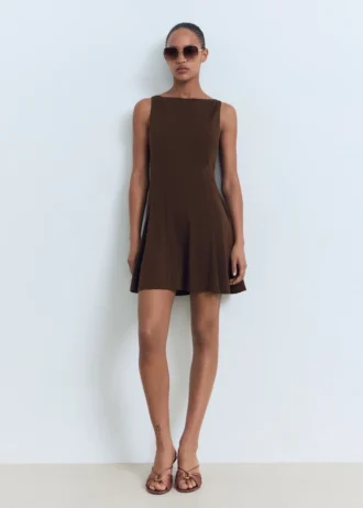 Plissiertes A-Linien-Kleid