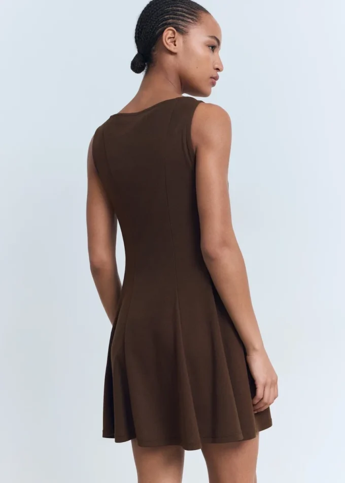 Plissiertes A-Linien-Kleid Plissiertes A-Linien-Kleid