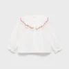 Plumeti-Bluse mit Stickerei
