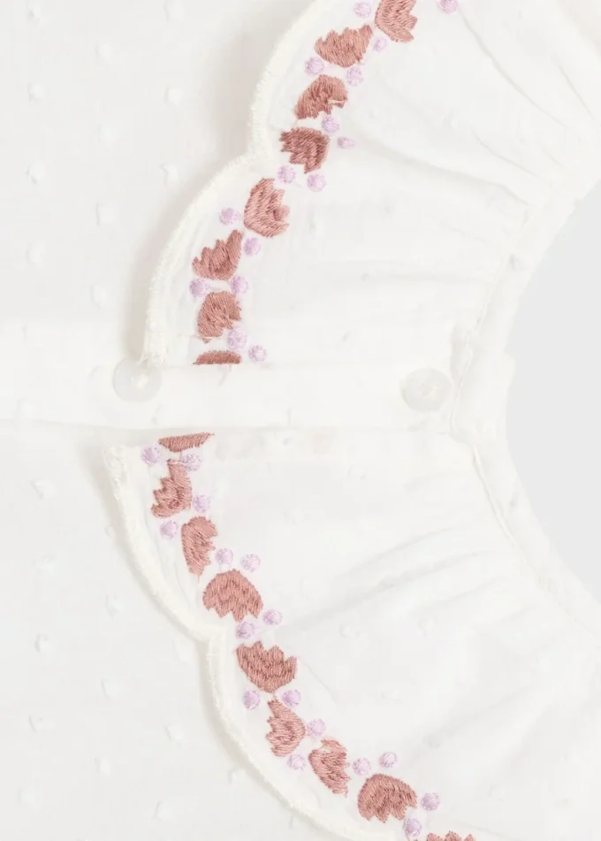 Plumeti-Bluse mit Stickerei