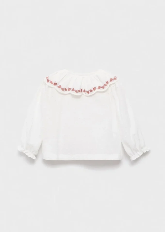 Plumeti-Bluse mit Stickerei